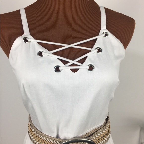 M Studio by John Meyer 🌷Wht Spg Strap Dress Sz 6 - Picture 2 of 8